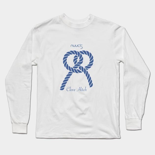 Nautic Clove Hitch Knot by Nuucs Long Sleeve T-Shirt by jjmpubli